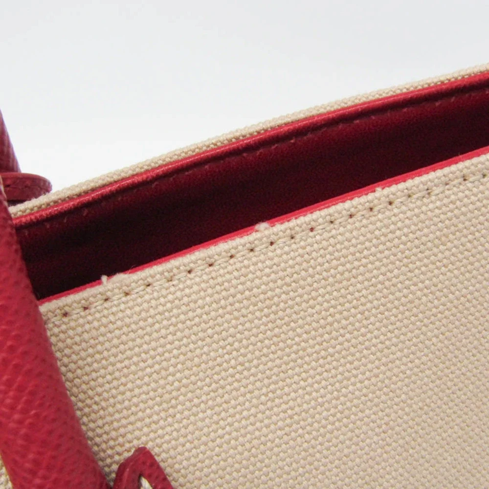 PRADA Cream Leather Shoulder Bag